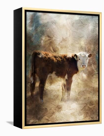 Calf in the Sunday Sun-Jai Johnson-Framed Premier Image Canvas