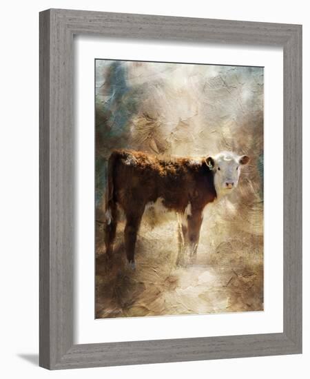 Calf in the Sunday Sun-Jai Johnson-Framed Giclee Print