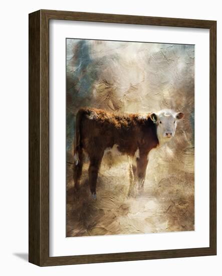 Calf in the Sunday Sun-Jai Johnson-Framed Giclee Print