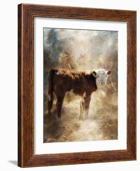 Calf in the Sunday Sun-Jai Johnson-Framed Giclee Print