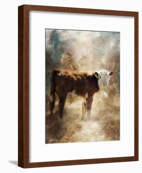 Calf in the Sunday Sun-Jai Johnson-Framed Giclee Print