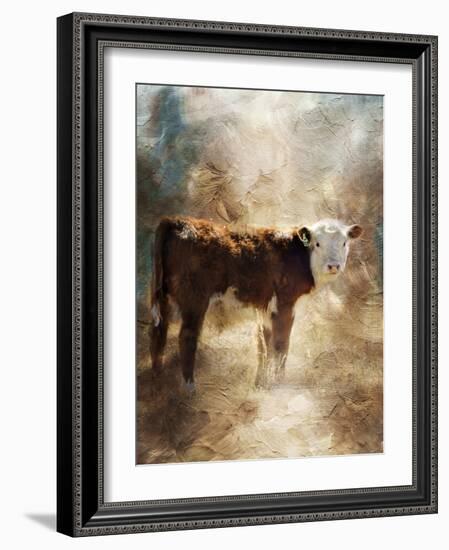 Calf in the Sunday Sun-Jai Johnson-Framed Giclee Print