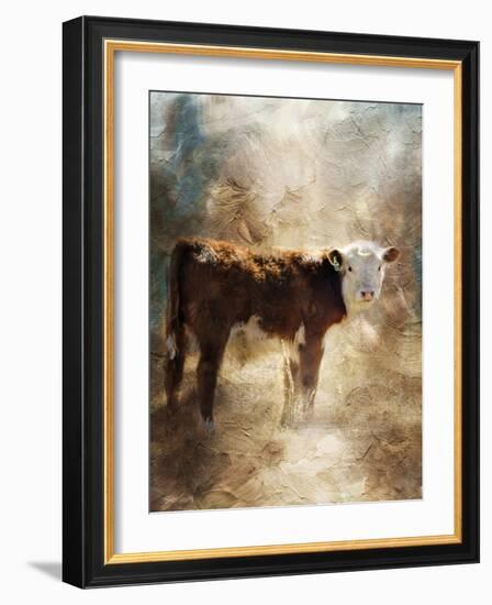 Calf in the Sunday Sun-Jai Johnson-Framed Giclee Print