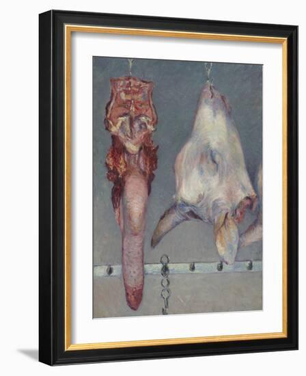 Calf's Head and Ox Tongue, C.1882-Gustave Caillebotte-Framed Giclee Print