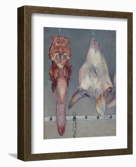 Calf's Head and Ox Tongue, C.1882-Gustave Caillebotte-Framed Giclee Print