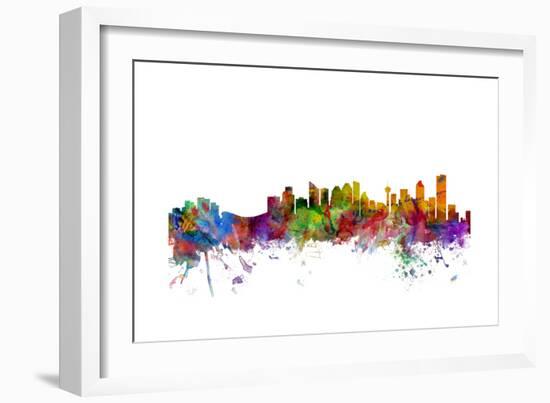 Calgary Canada Skyline-Michael Tompsett-Framed Art Print