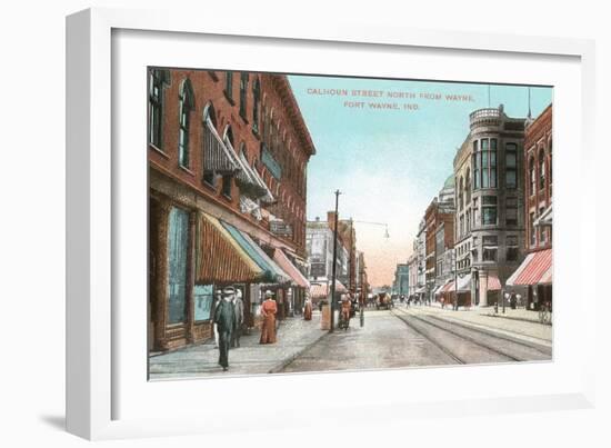 Calhoun Street, Ft. Wayne, Indiana-null-Framed Art Print