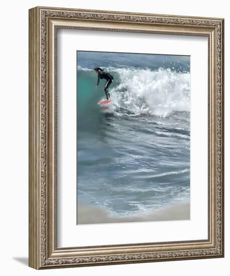 Cali Living Surfer Girl-Matthew Piotrowicz-Framed Art Print