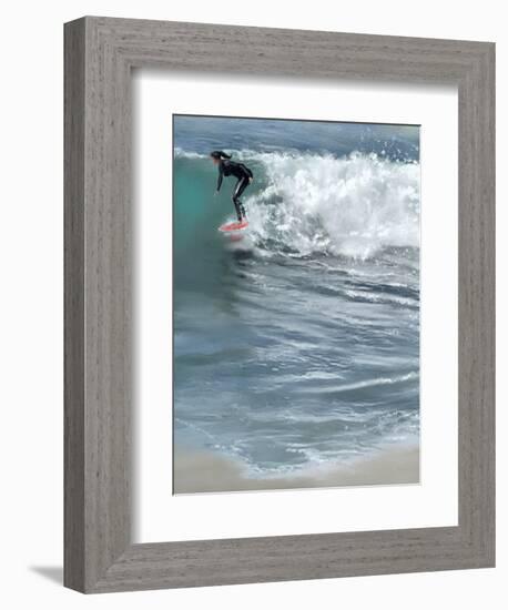 Cali Living Surfer Girl-Matthew Piotrowicz-Framed Art Print