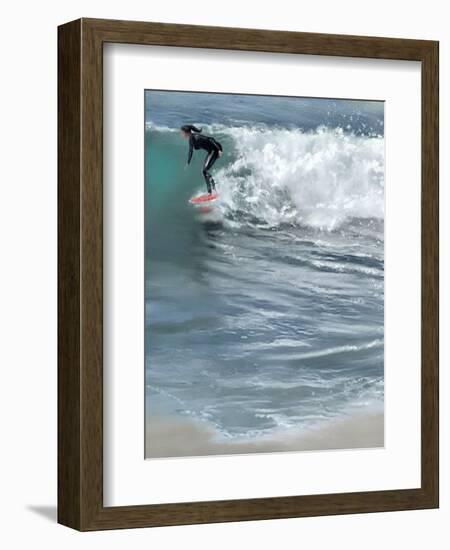 Cali Living Surfer Girl-Matthew Piotrowicz-Framed Art Print