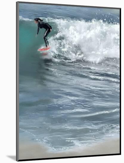 Cali Living Surfer Girl-Matthew Piotrowicz-Mounted Art Print