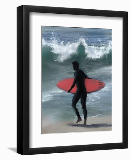 Cali Living Surfer Guy-Matthew Piotrowicz-Framed Art Print