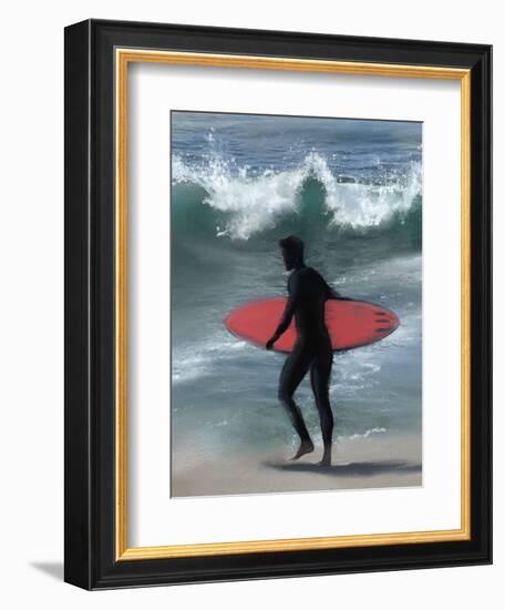 Cali Living Surfer Guy-Matthew Piotrowicz-Framed Art Print