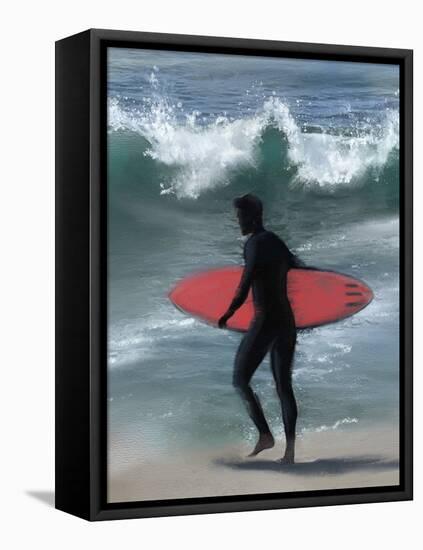 Cali Living Surfer Guy-Matthew Piotrowicz-Framed Stretched Canvas