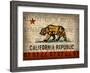 Cali State Flag License Plates-Design Turnpike-Framed Giclee Print