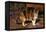 Calico Cat Outside-DLILLC-Framed Premier Image Canvas