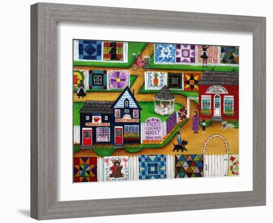 Calico Corner Country Quilt Show-Cheryl Bartley-Framed Giclee Print