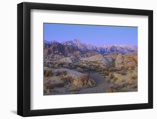 California, Alabama Hills. Sunrise on Lone Pine Peak and Mt Whitney-Don Paulson-Framed Photographic Print