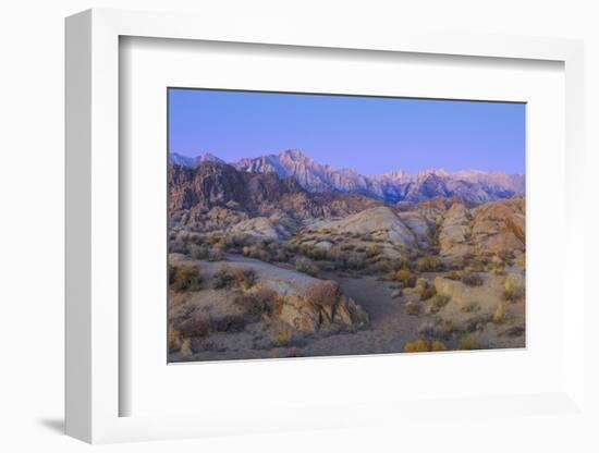 California, Alabama Hills. Sunrise on Lone Pine Peak and Mt Whitney-Don Paulson-Framed Photographic Print