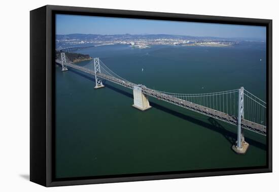 California, Bay Bridge, San Francisco Bay to Yerba Buena Island-David Wall-Framed Premier Image Canvas