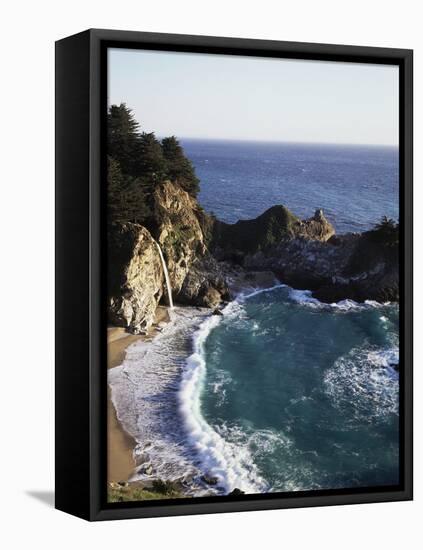 California, Big Sur Coast, Julia Pfeiffer Burns Sp, Mcway Falls-Christopher Talbot Frank-Framed Premier Image Canvas