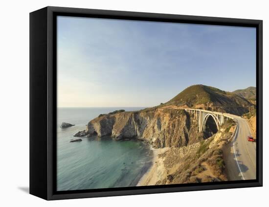 California, Big Sur Pacific Coastline, Bixby Bridge and Highway 1, USA-Michele Falzone-Framed Premier Image Canvas