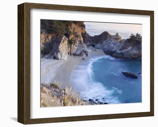 California, Big Sur Pacific Coastline, Julia Pfeiffer Burns State Park, Mcway Falls, USA-Michele Falzone-Framed Photographic Print