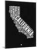 California Black and White Map-NaxArt-Mounted Art Print