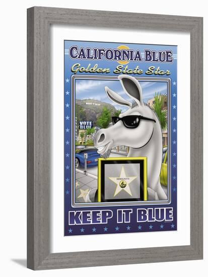 California Blue, Golden State Star-Richard Kelly-Framed Art Print