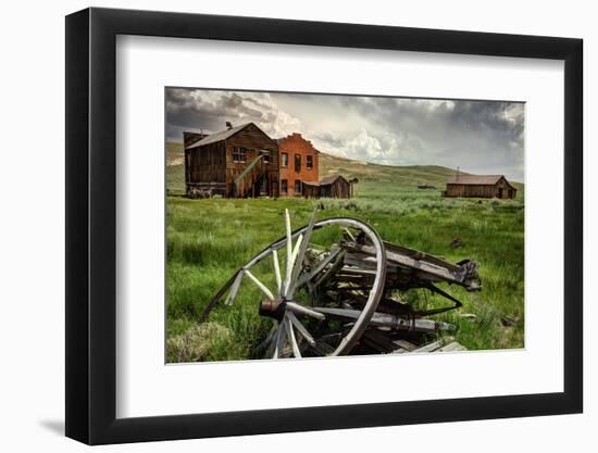 California, Bodie State Historic Park. Broken Wagon and Abandoned Buildings-Jaynes Gallery-Framed Photographic Print