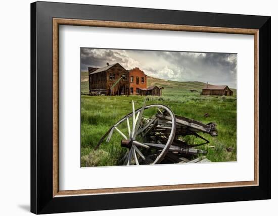 California, Bodie State Historic Park. Broken Wagon and Abandoned Buildings-Jaynes Gallery-Framed Photographic Print