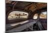 California, Bodie State Historic Park. Inside Abandoned Car Looking Out-Jaynes Gallery-Mounted Photographic Print