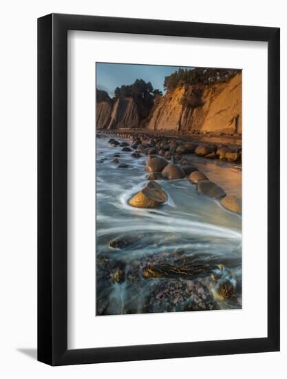 California. Bowling Ball Beach at Low Tide at Sunset, in Mendocino County-Judith Zimmerman-Framed Photographic Print