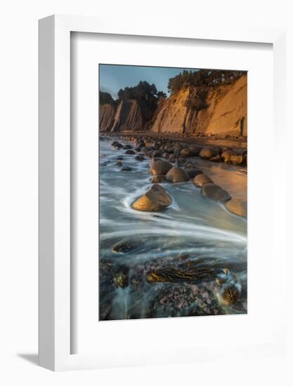 California. Bowling Ball Beach at Low Tide at Sunset, in Mendocino County-Judith Zimmerman-Framed Photographic Print