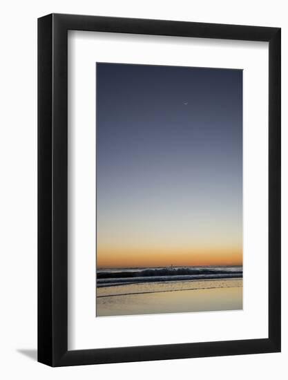 California, Carpinteria, Santa Barbara Channel, Beach at a Night-Alison Jones-Framed Photographic Print