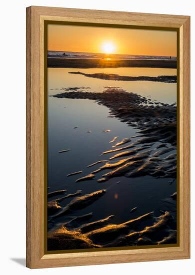 California, Carpinteria, Santa Barbara Channel, Beach at Low Tide-Alison Jones-Framed Premier Image Canvas