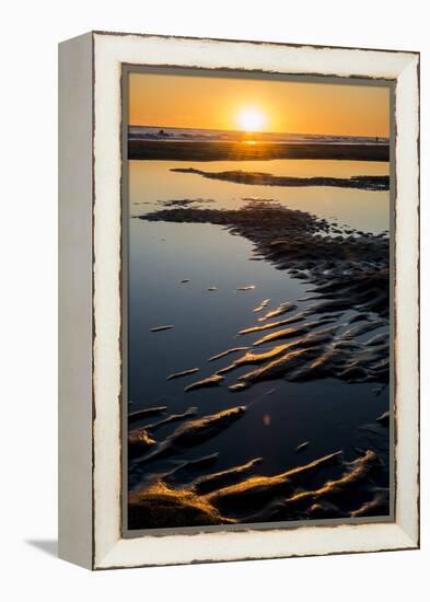 California, Carpinteria, Santa Barbara Channel, Beach at Low Tide-Alison Jones-Framed Premier Image Canvas