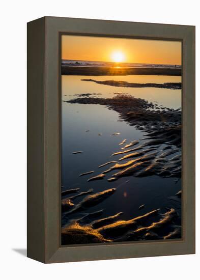 California, Carpinteria, Santa Barbara Channel, Beach at Low Tide-Alison Jones-Framed Premier Image Canvas