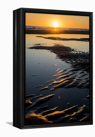 California, Carpinteria, Santa Barbara Channel, Beach at Low Tide-Alison Jones-Framed Premier Image Canvas