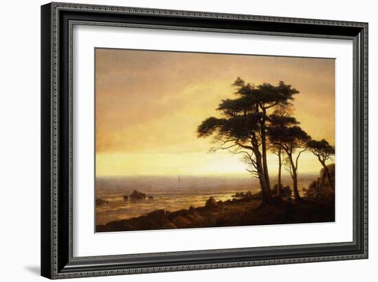 California Coast-Albert Bierstadt-Framed Giclee Print