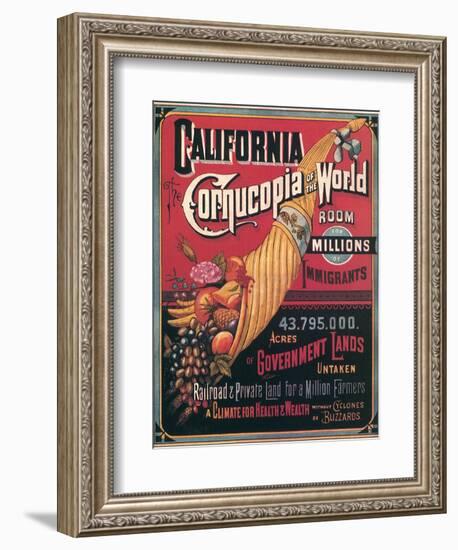 California , Cornucopia of the World, c.1880-null-Framed Giclee Print