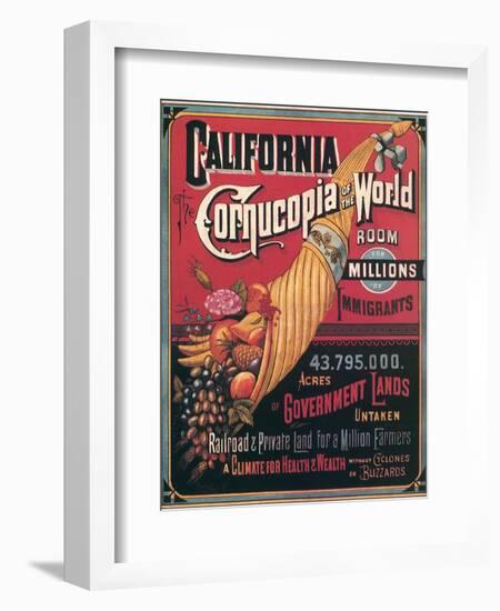 California , Cornucopia of the World, c.1880-null-Framed Giclee Print