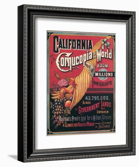 California , Cornucopia of the World, c.1880-null-Framed Giclee Print