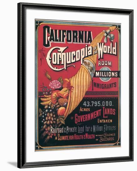 California , Cornucopia of the World, c.1880-null-Framed Giclee Print