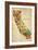 California County Map-David Bowman-Framed Giclee Print