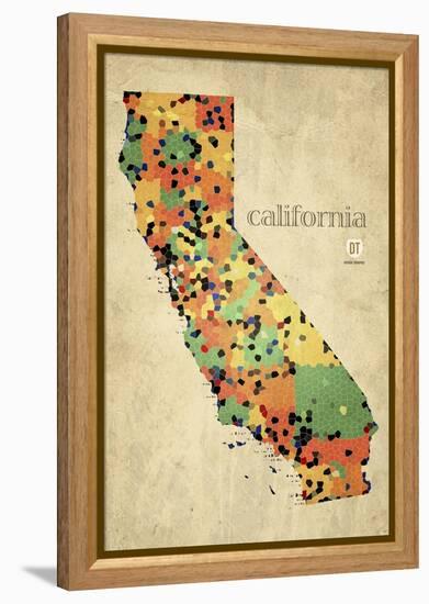 California County Map-David Bowman-Framed Premier Image Canvas