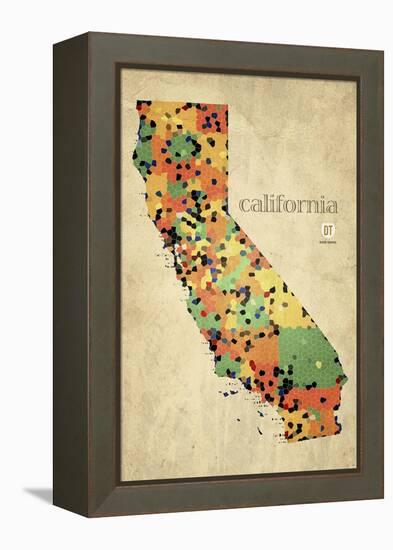 California County Map-David Bowman-Framed Premier Image Canvas