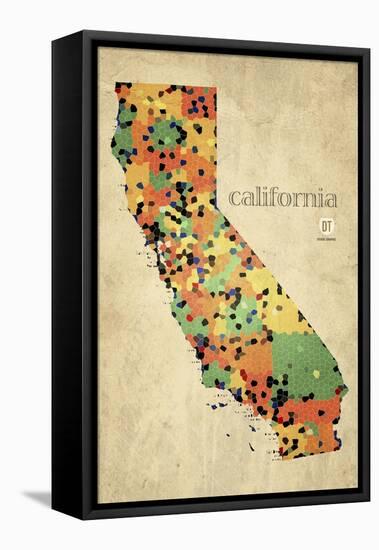 California County Map-David Bowman-Framed Premier Image Canvas