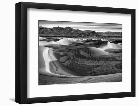 California, Death Valley National Park, Black-And-White Image of Mesquite Flat Dunes after Rain-Ann Collins-Framed Photographic Print