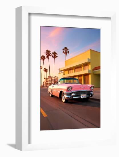 California Dreaming - L.A Pink Cadillac-Philippe HUGONNARD-Framed Photographic Print